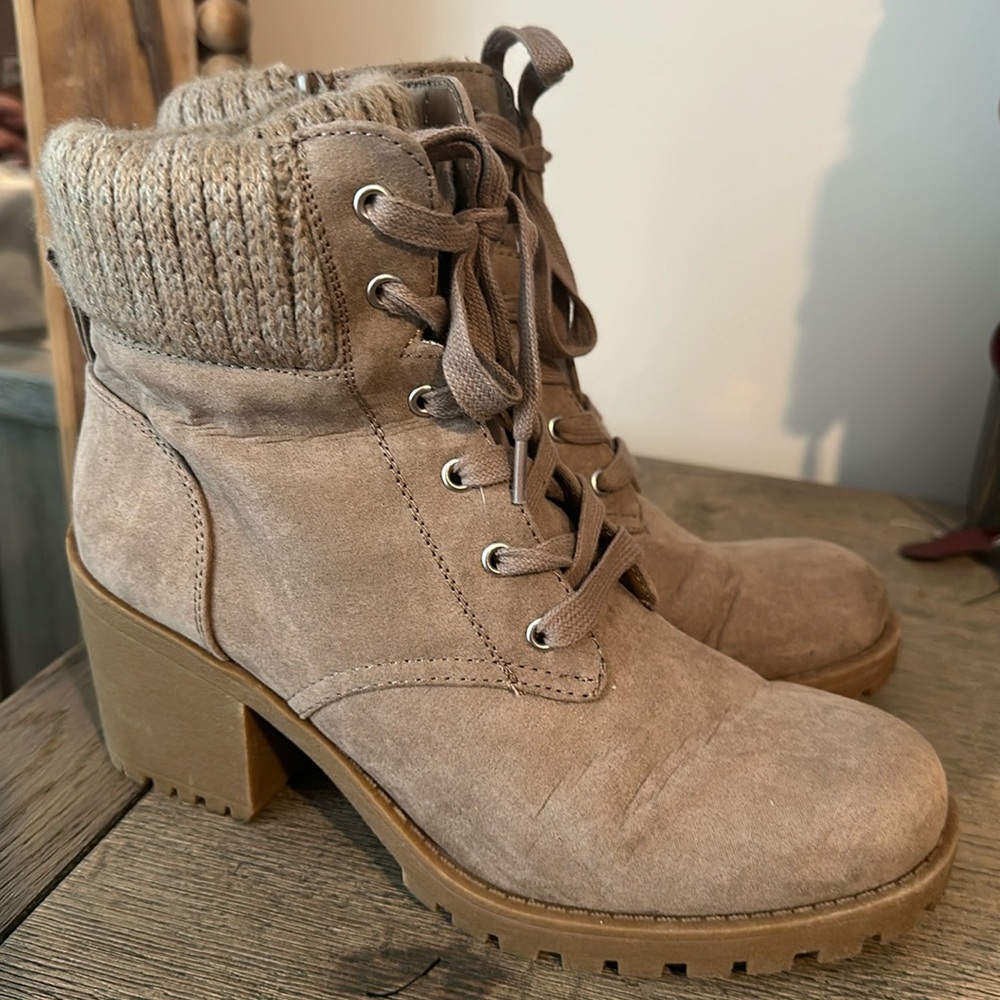 Tan ankle bootie